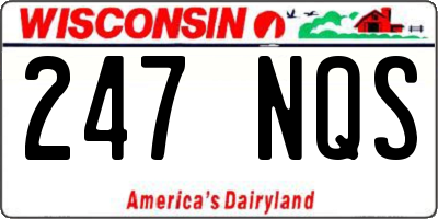 WI license plate 247NQS