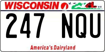 WI license plate 247NQU