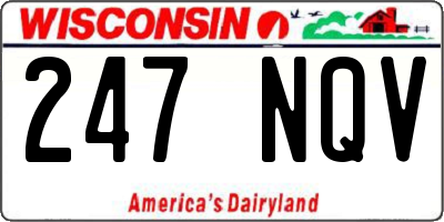 WI license plate 247NQV