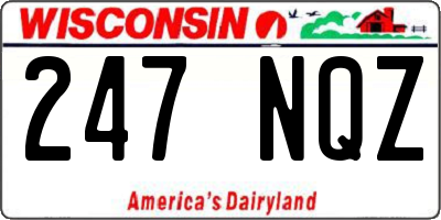 WI license plate 247NQZ