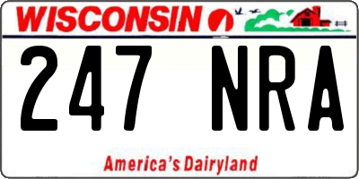 WI license plate 247NRA