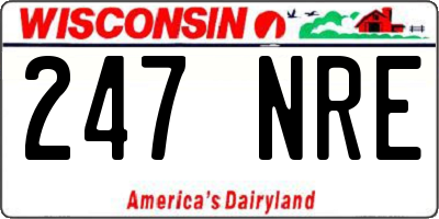 WI license plate 247NRE