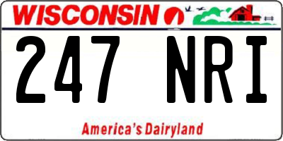 WI license plate 247NRI