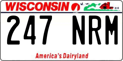 WI license plate 247NRM