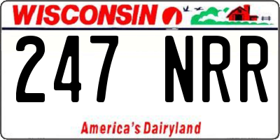 WI license plate 247NRR