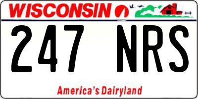 WI license plate 247NRS