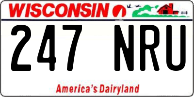 WI license plate 247NRU