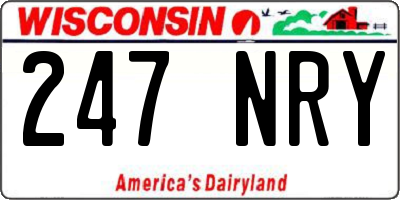 WI license plate 247NRY