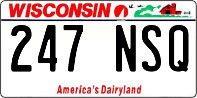 WI license plate 247NSQ
