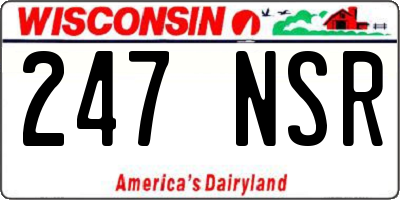 WI license plate 247NSR