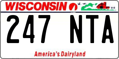 WI license plate 247NTA