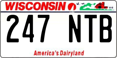 WI license plate 247NTB
