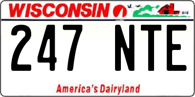 WI license plate 247NTE