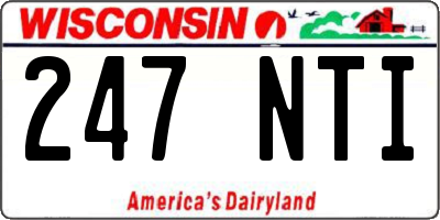 WI license plate 247NTI