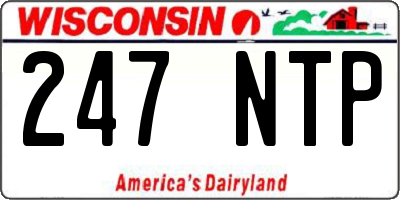 WI license plate 247NTP