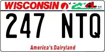 WI license plate 247NTQ