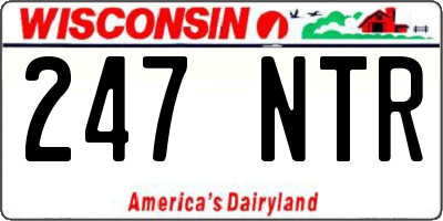 WI license plate 247NTR