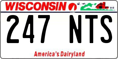 WI license plate 247NTS