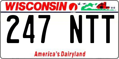 WI license plate 247NTT