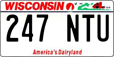 WI license plate 247NTU