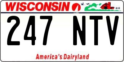 WI license plate 247NTV