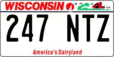 WI license plate 247NTZ