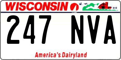WI license plate 247NVA