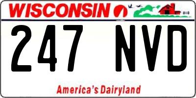 WI license plate 247NVD