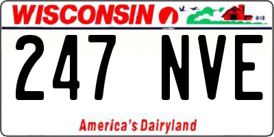 WI license plate 247NVE