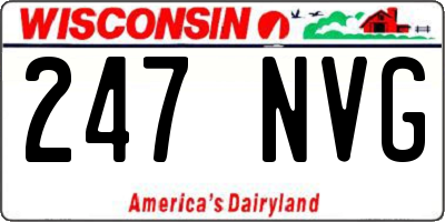 WI license plate 247NVG