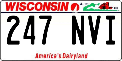 WI license plate 247NVI