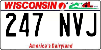 WI license plate 247NVJ