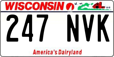WI license plate 247NVK