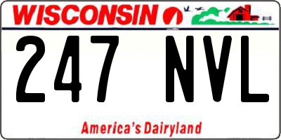 WI license plate 247NVL