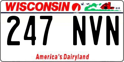 WI license plate 247NVN