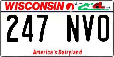 WI license plate 247NVO