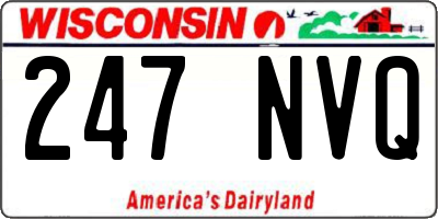 WI license plate 247NVQ