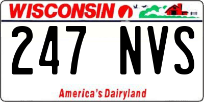 WI license plate 247NVS