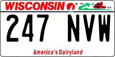 WI license plate 247NVW