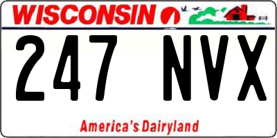 WI license plate 247NVX