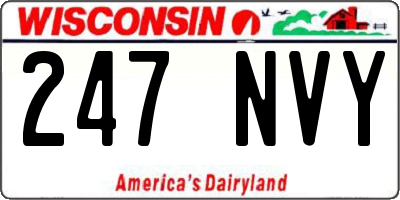 WI license plate 247NVY