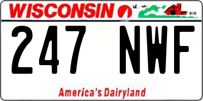 WI license plate 247NWF