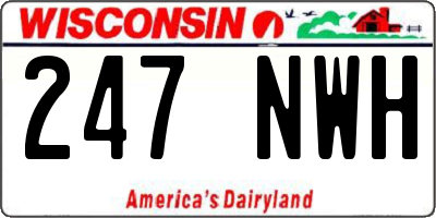 WI license plate 247NWH
