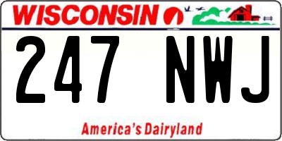 WI license plate 247NWJ