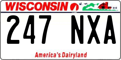 WI license plate 247NXA