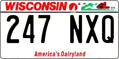WI license plate 247NXQ