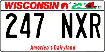 WI license plate 247NXR