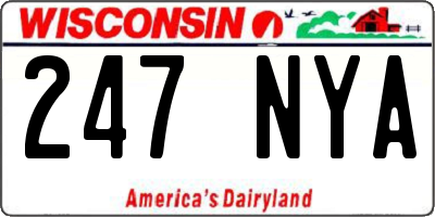 WI license plate 247NYA