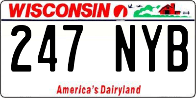 WI license plate 247NYB