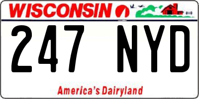 WI license plate 247NYD